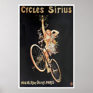 Affiche de cyclisme d'art de cyclisme Cycles Siriu