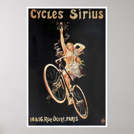 Affiche de cyclisme d'art de cyclisme Cycles Siriu (Devant)