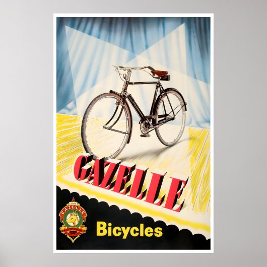 Affiche de cyclisme d'art de vélo Gazelle Bikes Pr (Devant)