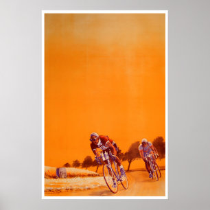 Affiche de cyclisme de vélo Art de vélo de route V