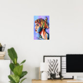 Affiche de dame d'art cubiste (Bureau à domicile)