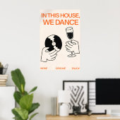 Affiche de danse, Art mural de typographie moderne (Bureau à domicile)
