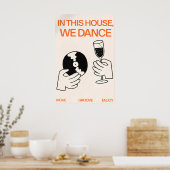 Affiche de danse, Art mural de typographie moderne (Cuisine)