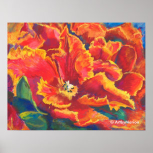Affiche de danse de tulipe de perroquet