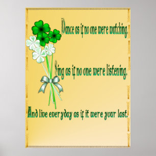 Affiche de danse d'Irlandais