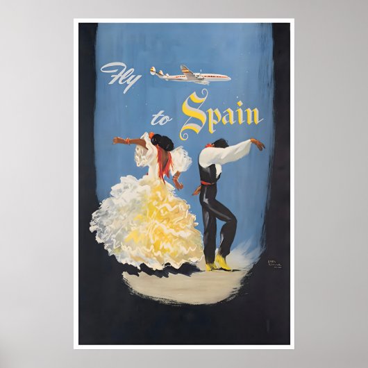 Affiche de danse flamenco espagnole pour voyage en (Devant)