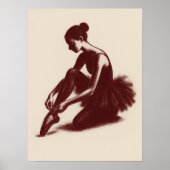 Affiche de danseuse de ballet vintage | Élégante b (Devant)