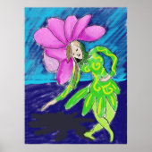 Affiche de danseuse Fleuriste (Devant)