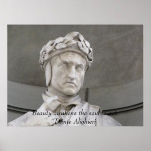 Affiche de Dante Alighieri avec une citation