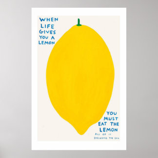 Affiche de David Shrigley : Quand la vie vous donn