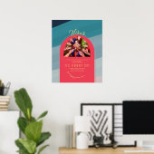 Affiche de déclaration de mariage NIKAH rouge or (Bureau à domicile)