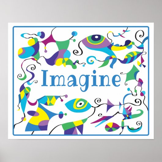 Affiche de décoration abstraite Imagine pour la ch (Devant)