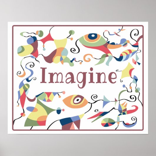 Affiche de décoration abstraite Imagine pour la ch (Devant)