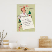affiche de décoration de bureau rétro de Noël (Cuisine)