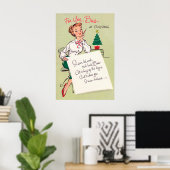 affiche de décoration de bureau rétro de Noël (Bureau à domicile)