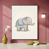 Affiche de décoration de chambre de bébé éléphant