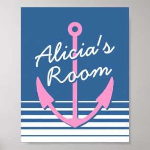 Affiche de décoration de chambre de bébé nautique 