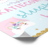 Affiche de décoration de chambre d'enfant licorne  (Coin)