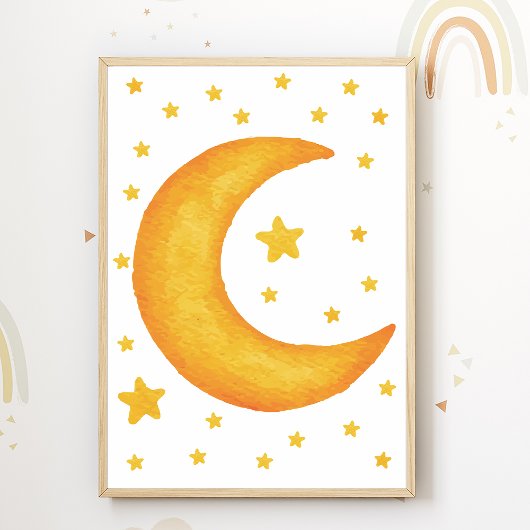 Affiche de décoration de chambre d'enfants Lune Ét