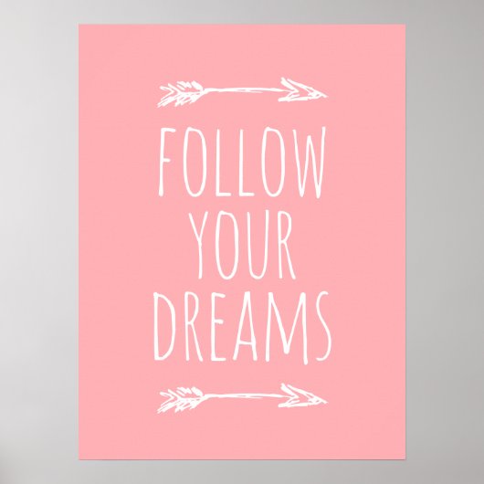 Affiche de décoration de chambre d'enfants rose «S (Devant)