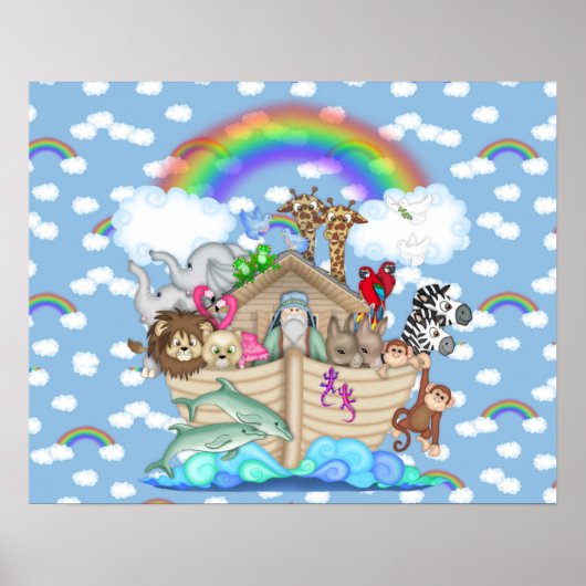 Affiche de DÉCORATION DE NOAHS ARK Rainbow NURSERY (Devant)