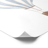 Affiche de décoration de nurserie en montgolfière  (Coin)