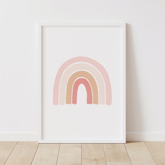 Affiche de décoration de nursery arc-en-ciel neutr
