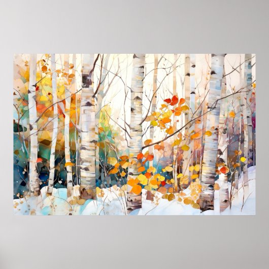 Affiche de décoration intérieure paysage de forêt (Devant)
