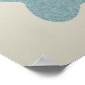 Affiche de décoration murale abstraite Cool Blue & (Coin)