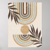 Affiche de décoration murale abstraite de feuille  (Devant)