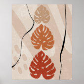 Affiche de décoration murale abstraite de monstera (Devant)