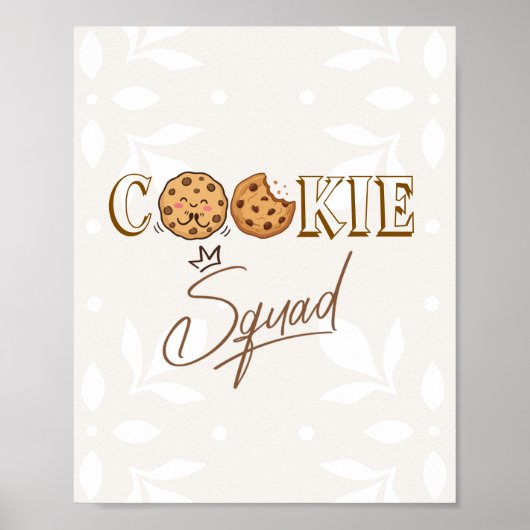 Affiche de décoration murale audacieuse | cookie s (Devant)