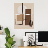 Affiche de décoration murale aux formes abstraites (Bureau à domicile)