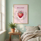 Affiche de décoration murale aux fraises sucrées k