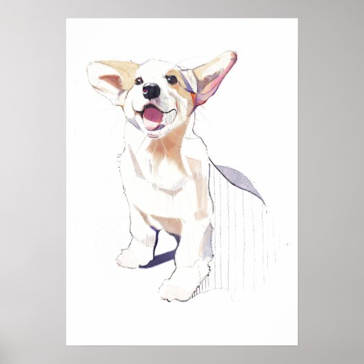 Affiche de décoration murale Corgi – Art Pembroke (Devant)