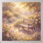 Affiche de décoration murale de banc de jardin (Devant)