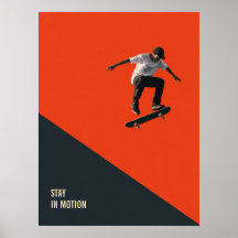 Affiche de décoration murale de skateboard rétro