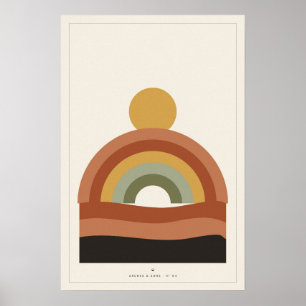 Affiche de décoration murale Desert Rainbow Dunes,