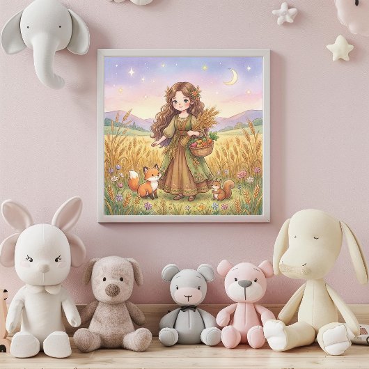 Affiche de décoration murale du zodiaque Vierge bé