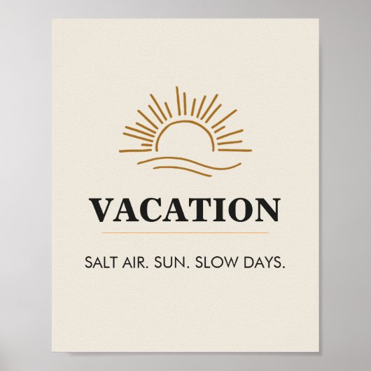 Affiche de décoration murale élégante | vacances (Devant)