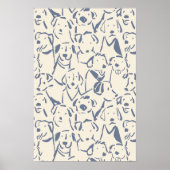 Affiche de décoration murale esquisse de chien (Devant)