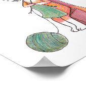 Affiche de décoration murale Fox Knitting Fox pour (Coin)