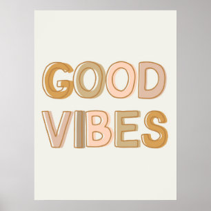 Affiche de décoration murale Good Vibes pour dorto