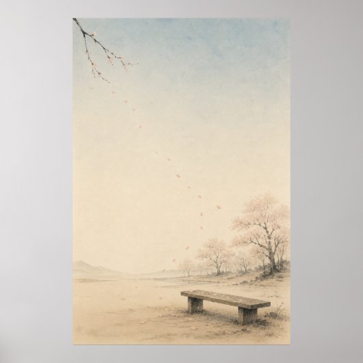 Affiche de décoration murale Japandi sur le chemin (Devant)