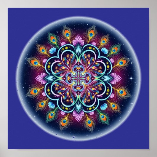 Affiche de décoration murale mandala cosmique (Devant)