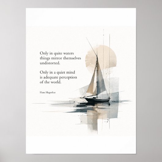 Affiche de décoration murale nautique minimale ave (Devant)