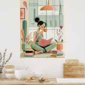 Affiche de décoration murale pour fille de salle d (Cuisine)