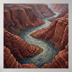 Affiche de décoration murale spirituelle Canyon Ri