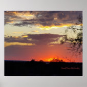 Affiche de décoration murale Sunset Texas Hill Cou (Devant)
