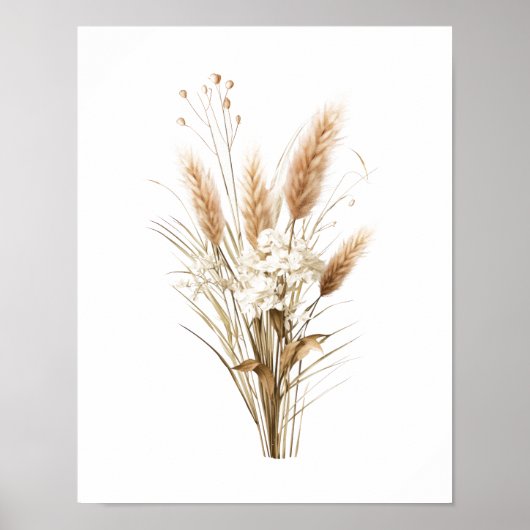Affiche de décoration neutre de botanique boho d'h (Devant)